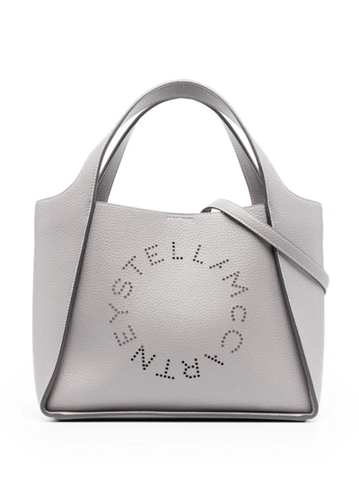 Shop Stella Mccartney Stella Logo Crossbody Bag In Grey