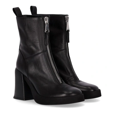Shop Strategia Nature Black Heeled Ankle Boot
