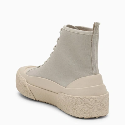 Studio Nicholson High-top Canvas Trainer Textured Sole In Beige