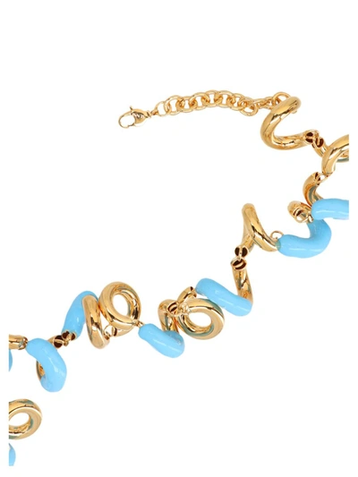 Shop Sunnei 'fusillo' Necklace In Light Blue