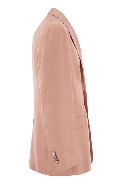 Tagliatore Men's Two-button Wool Jacket In Pink