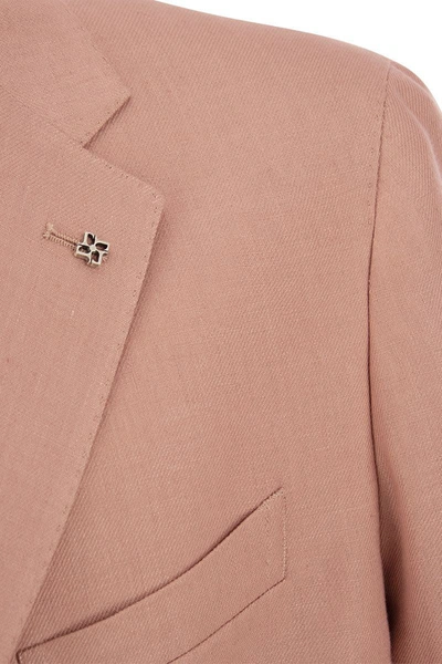 Shop Tagliatore Two-button Wool Jacket In Pink