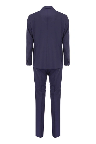Shop Tagliatore Wool Suit In Blue