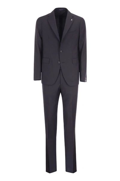 Shop Tagliatore Wool Suit In Blue