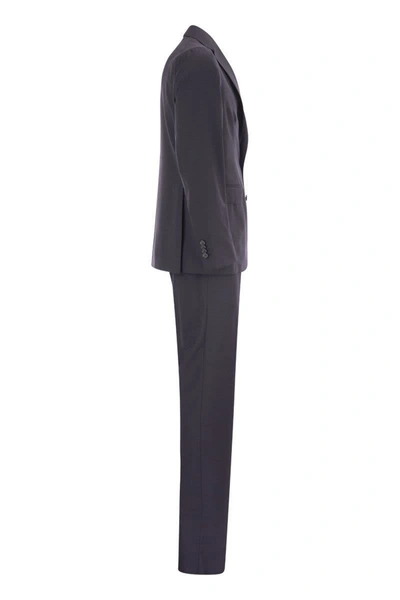 Tagliatore Blue Virgin Wool Tuxedo Suit In Blue