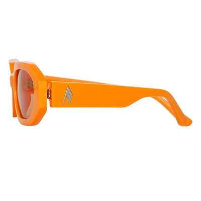 Attico Irene Squared Acetate Sunglasses In Orange
