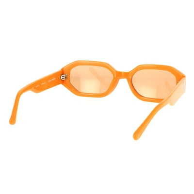 Attico Irene Squared Acetate Sunglasses In Orange