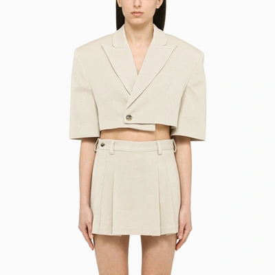 The Mannei Wool Jacket In Beige