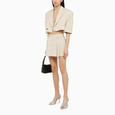 The Mannei Wool Jacket In Beige