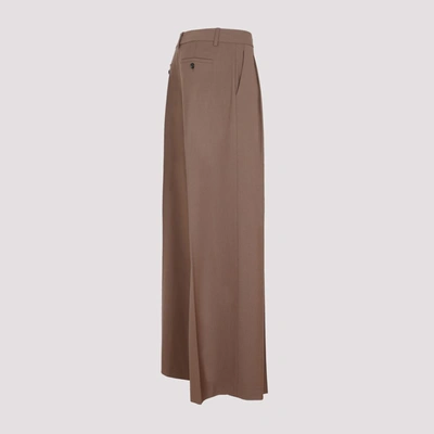 Shop Theory Pleated Low-rise Pants In Brown
