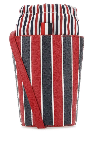 Shop Thom Browne Bucket Bags In Stripped