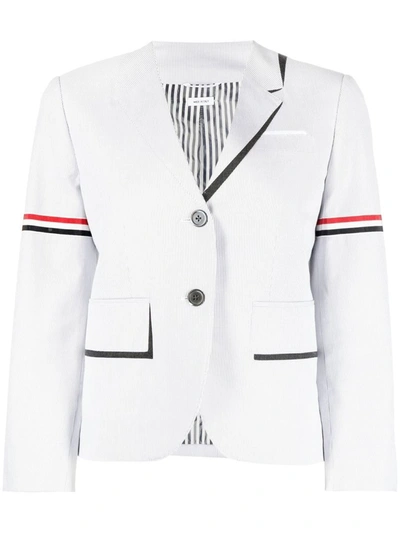 Shop Thom Browne Cotton Jacket In Grey