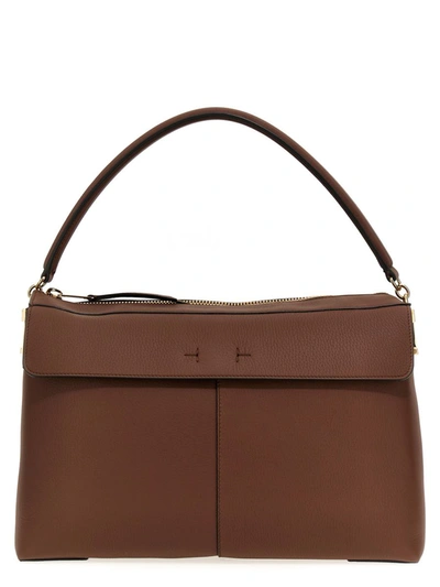 Shop Tod's 'bauletto' Handbag In Brown
