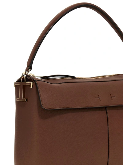 Shop Tod's 'bauletto' Handbag In Brown