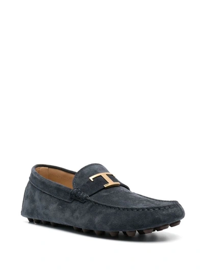 Shop Tod's Gommino Bubble T Timeless Nubuck Driving Shoes In Blue