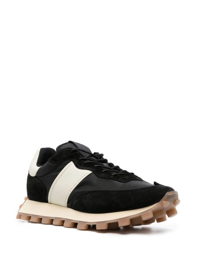 Shop Tod's 1t Suede And Fabric Sneakers In Black