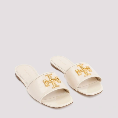 Shop Tory Burch Eleanor Slide Shoes In Nude &amp; Neutrals