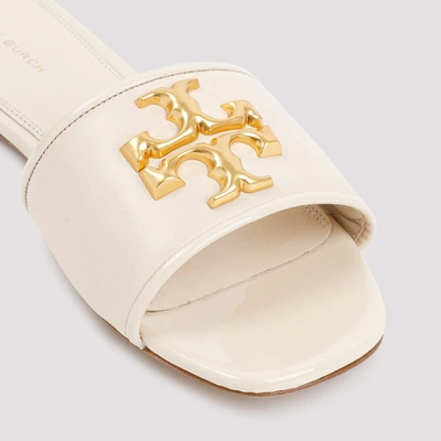 Shop Tory Burch Eleanor Slide Shoes In Nude &amp; Neutrals