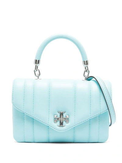 Tory Burch Mini Kira Top Handle Bag In Light Blue