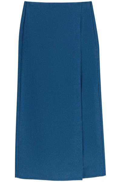Shop Tory Burch Wrap Pencil Skirt In Blue