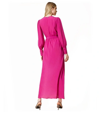 Shop Twinset Fuchsia Long Wallet Dress In Fucsia