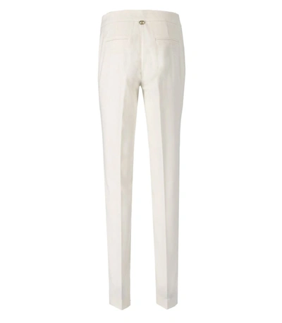 Shop Twinset Off-white Cigarette Trousers