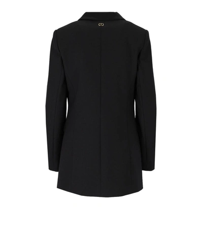 Shop Twinset Satin Black Single-breasted Jacket
