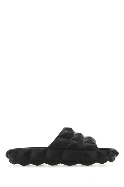 Shop Valentino Garavani Slippers In Black