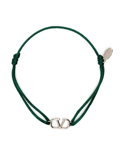 Shop Valentino Garavani Vlogo Signature Bracelet In Green