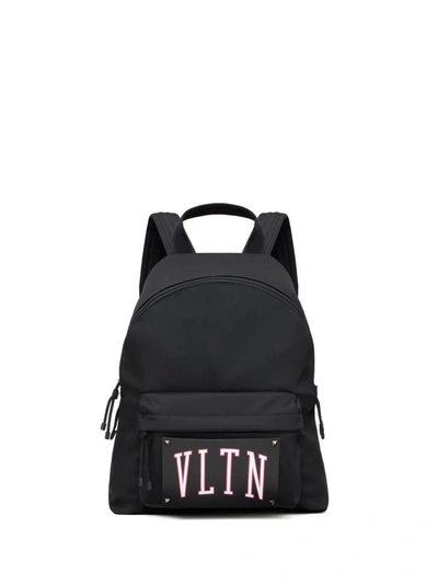 Shop Valentino Garavani Vltn Nylon Backpack In Black