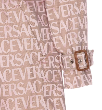 Shop Versace Coats In Pink