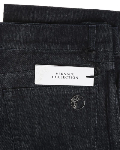 Shop Versace Collection Jeans In Blue