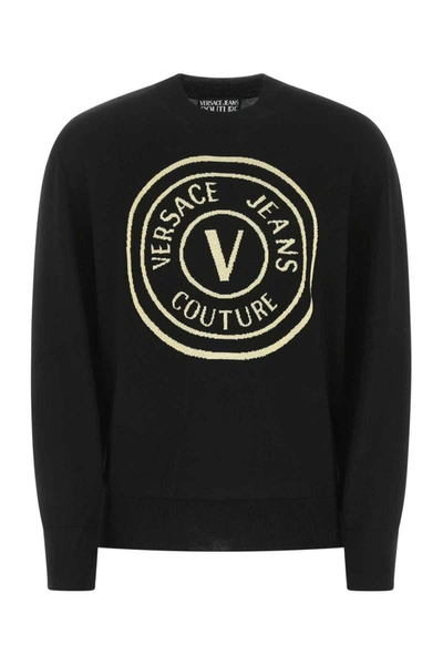 Shop Versace Jeans Knitwear In Black
