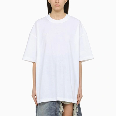 Shop Vetements Oversize T-shirt With Logo In White
