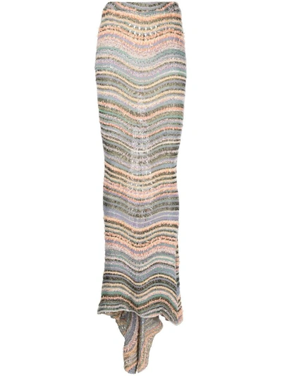 Shop Vitelli Linen Mermaid Skirt In Multicolour