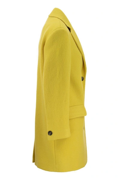 Shop Weekend Max Mara Cordoba - Wool Coat In Yellow