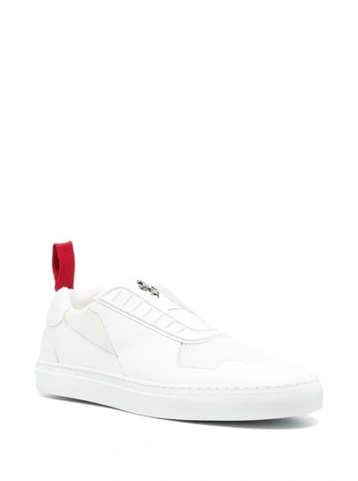 Shop Ferrari White Sneakers With Riding Horse On Tongue In Leather Man