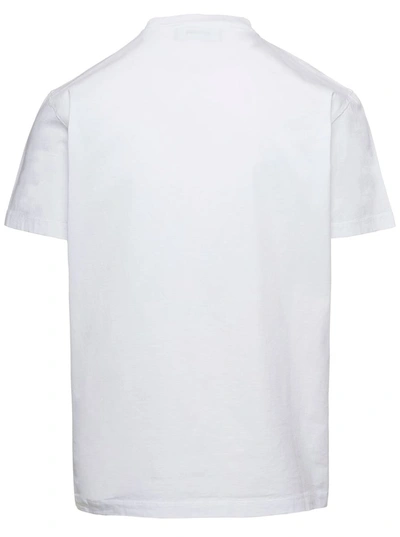 Shop Dsquared2 White T-shirt With 'd-squared2 Icon' Print In Cotton Man