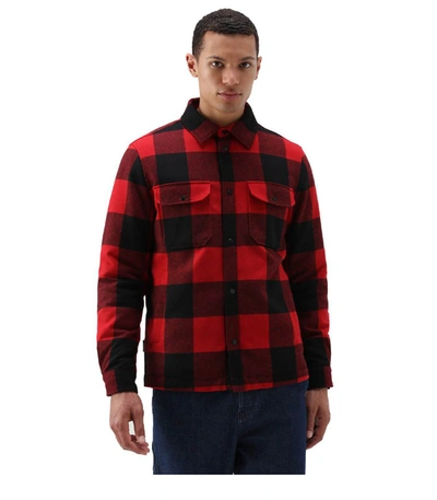 Shop Woolrich Alaskan Check Red Black Overshirt
