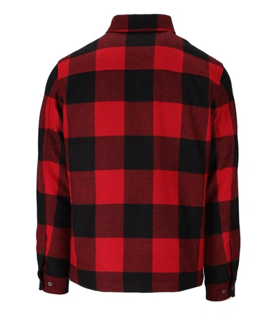 Shop Woolrich Alaskan Check Red Black Overshirt