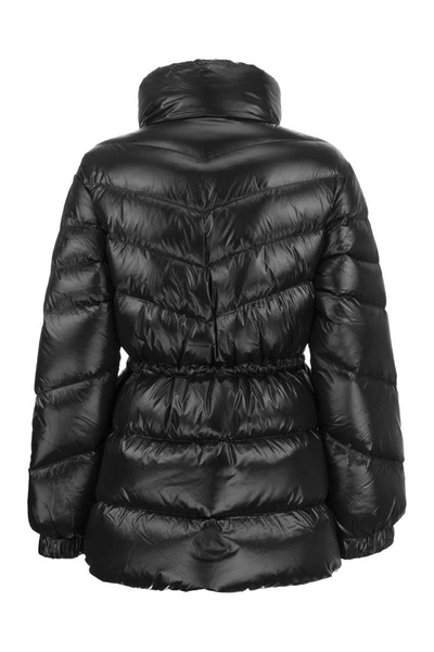 Shop Woolrich Aliquippa Puffy - Medium Nylon Down Jacket In Black