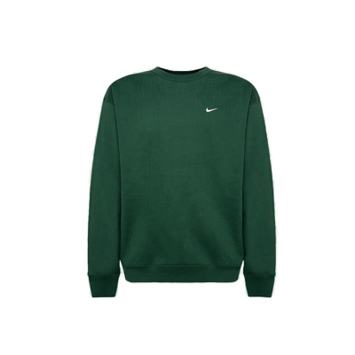 Shop Nike Solo Swoosh Crewneck Sweatshirt In Green