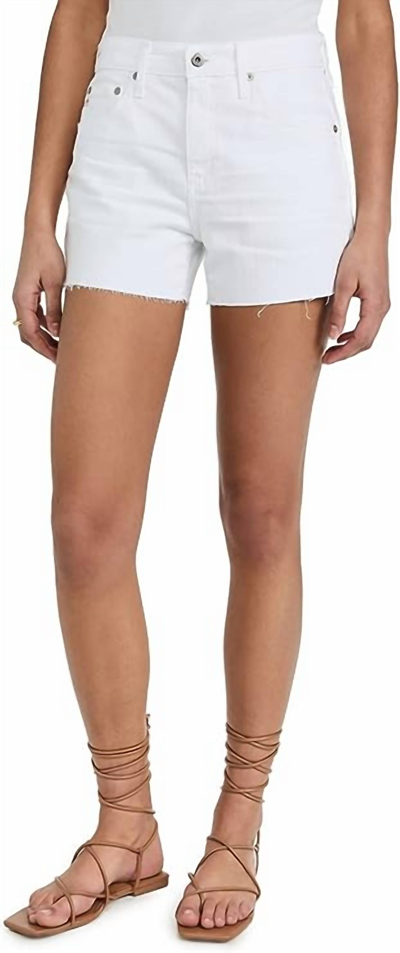 Shop Ag Hailey Cut Off Shorts In 1 Year Classic White In Multi
