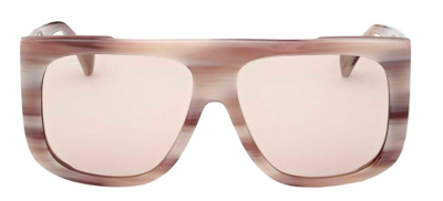 Shop Max Mara Shield Frame Sunglasses In Multi