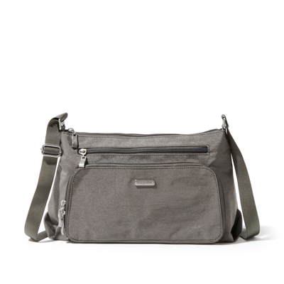 Shop Baggallini Large Day-to-day Crossbody Bag In Grey