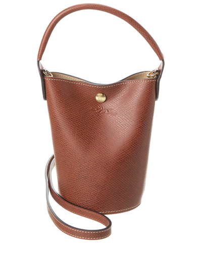 Shop Longchamp Epure Leather Bag In Beige