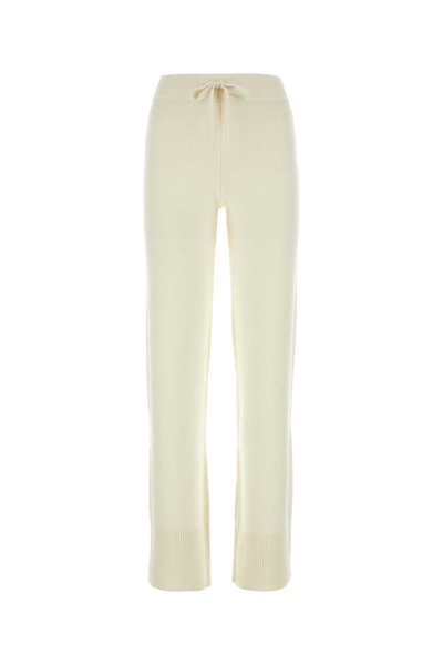 Shop Valentino Drawstring Straight Leg Pants In White