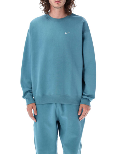 Shop Nike Solo Swoosh Crewneck Sweatshirt In Blue
