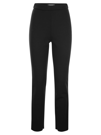 Shop Max Mara Studio High Waist Stretch Trousers In Black