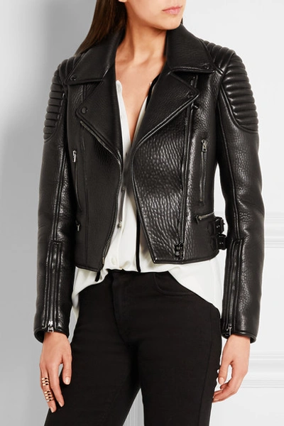 Shop Tom Ford Textured-leather Biker Jacket